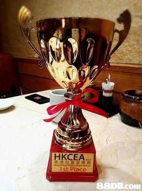 HKCEA 1st Place,trophy,award,tableware