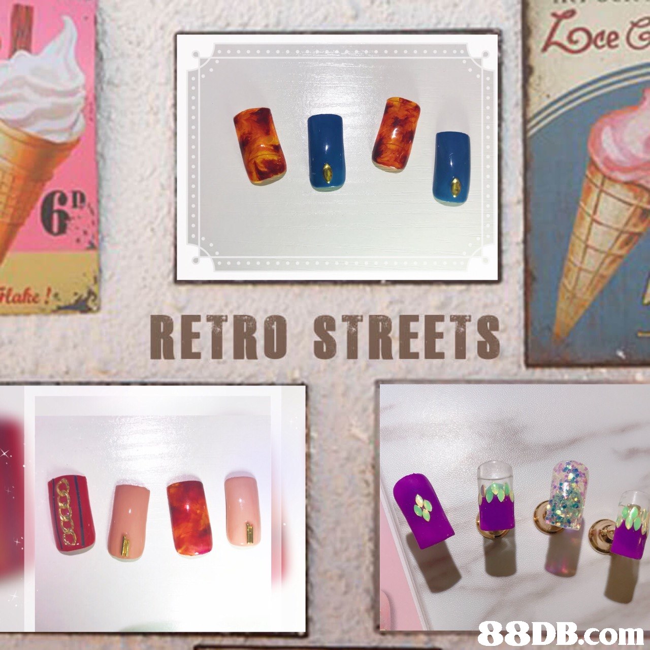 i" RETRO STREETS   Product,Glass bottle,Material property,Cosmetics,Finger
