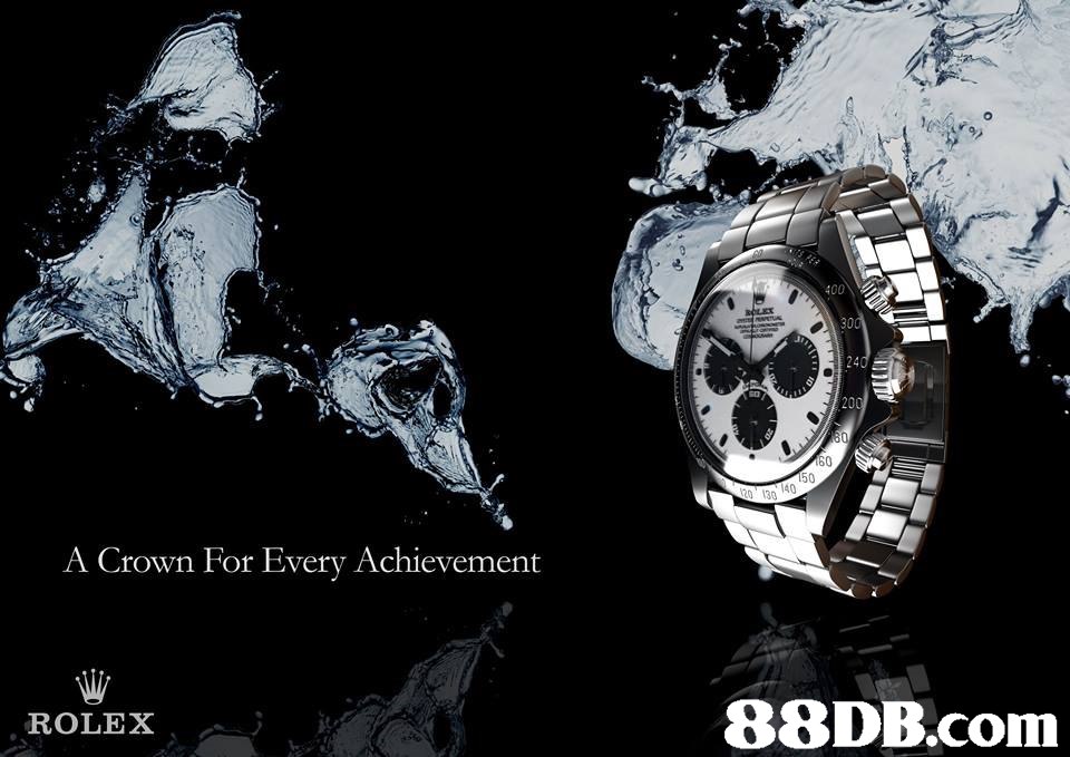 400 30 24 20 50 40 0 130 A Crown For Every Achievement  ROLEX  black and white,monochrome,font,