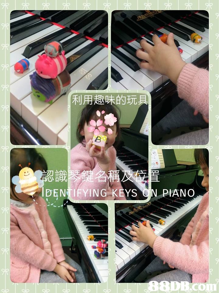 利用趣味的玩具 IDENf1E 1NG KEYS PIANO  Pianist,Finger,Hand,Pink,Piano