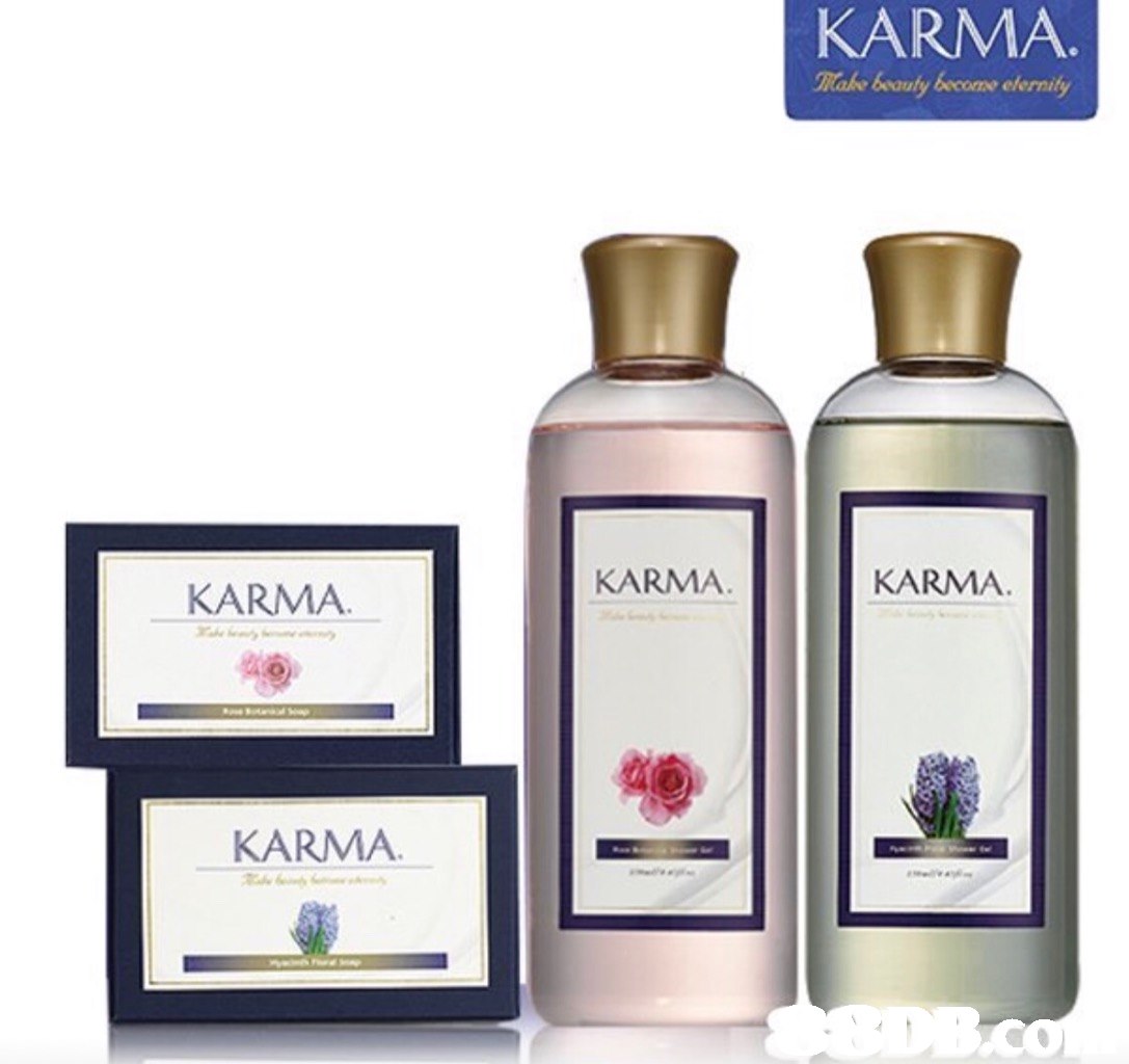 KARMA. Bake beauly become efernitly KARMA KARMA KARMA. KARMA  Product,Bottle,Perfume,Plant,Skin care