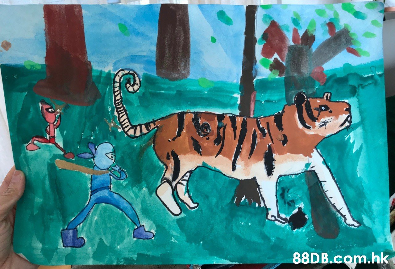 .hk  Bengal tiger,Tiger,Green,Art,Felidae
