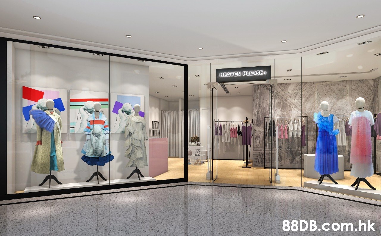 HEAVEN PLEASE+ .hk,Boutique,Building,Interior design,Ceiling,Outlet store