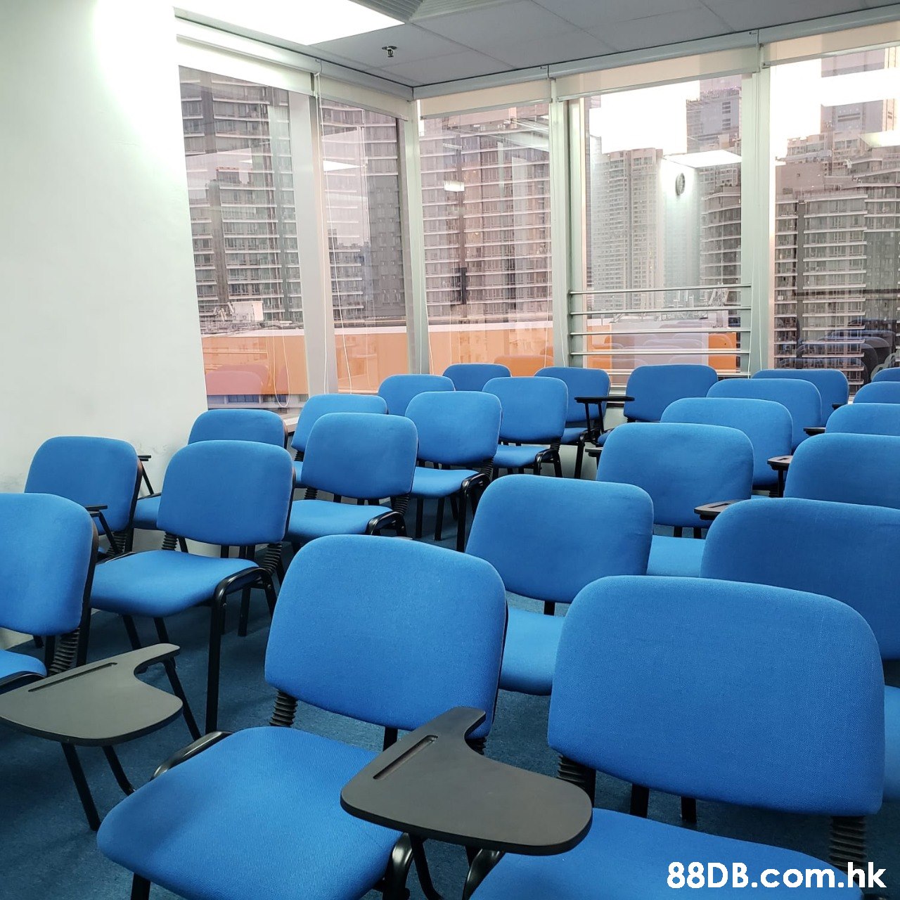 .hk  Blue,Room,Folding chair,Classroom,Building