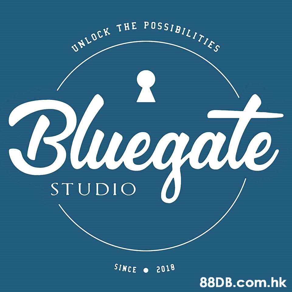 UNLOCK THE POSSIBILITIES Bluegate STUDIO SINCE • 2018 .hk  Font,Text,Logo,Brand,Graphics